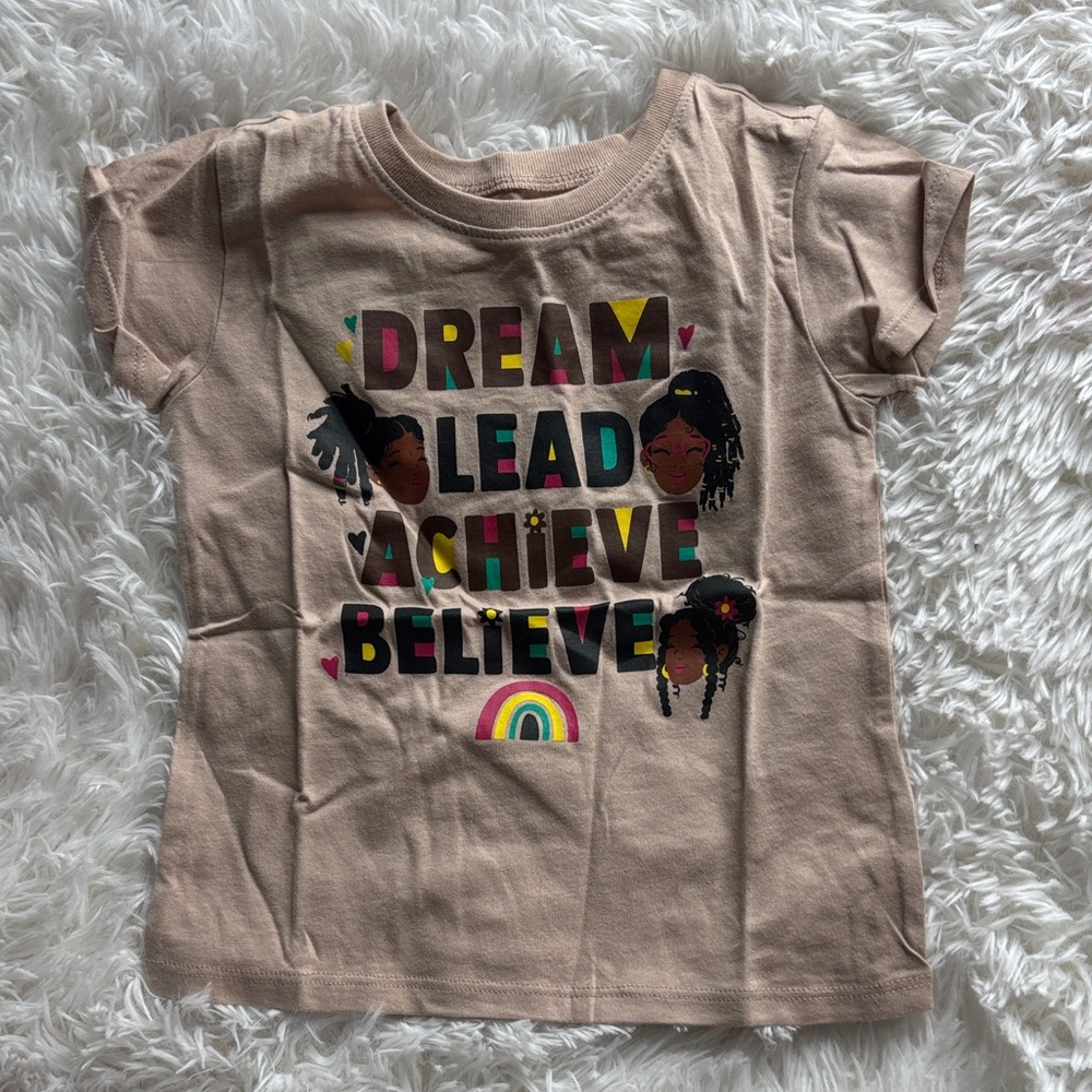 The Children's Place Tan 'Dream Lead Achieve Believe' T-Shirt